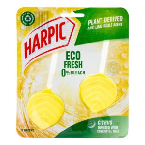 HARPIC 2PK TOILET CLEANER BLOCKS ECO FRESH CITRUS INFUSED WITH ESSENTIAL OILS
