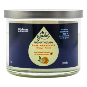 GLADE CANDLE AROMATHERAPY PURE HAPPINESS ORANGE NEROLI 205G