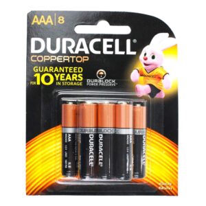 DURACELL AAA 8PK 1.5V ALKALINE BATTERIES