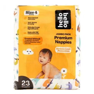 HELLO BELLO 23PK JUMBO NAPPIES SIZE 4 (10-17kg)