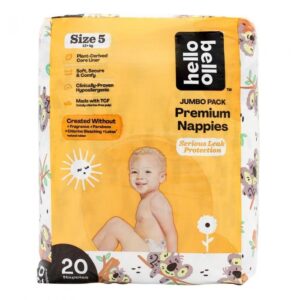 HELLO BELLO 20PK JUMBO NAPPIES SIZE 5 (12+kg)