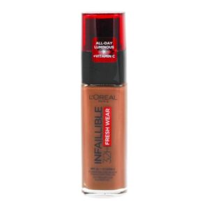 LOREAL ALL DAY LUMINIOUS + VIT C INFALLIABLE FRESH WEAR EBONY 390 FOUNDATION 30ML